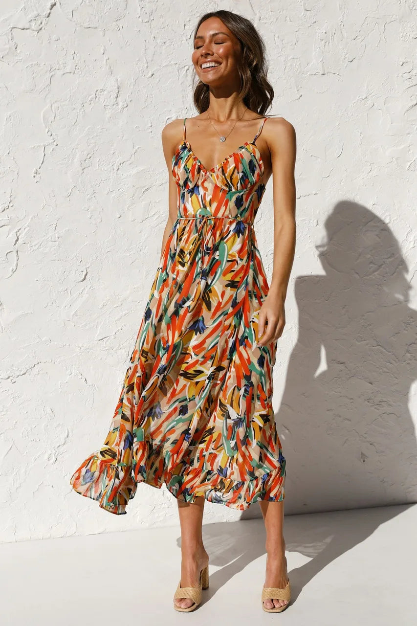 Ella | Colorful Midi Dress