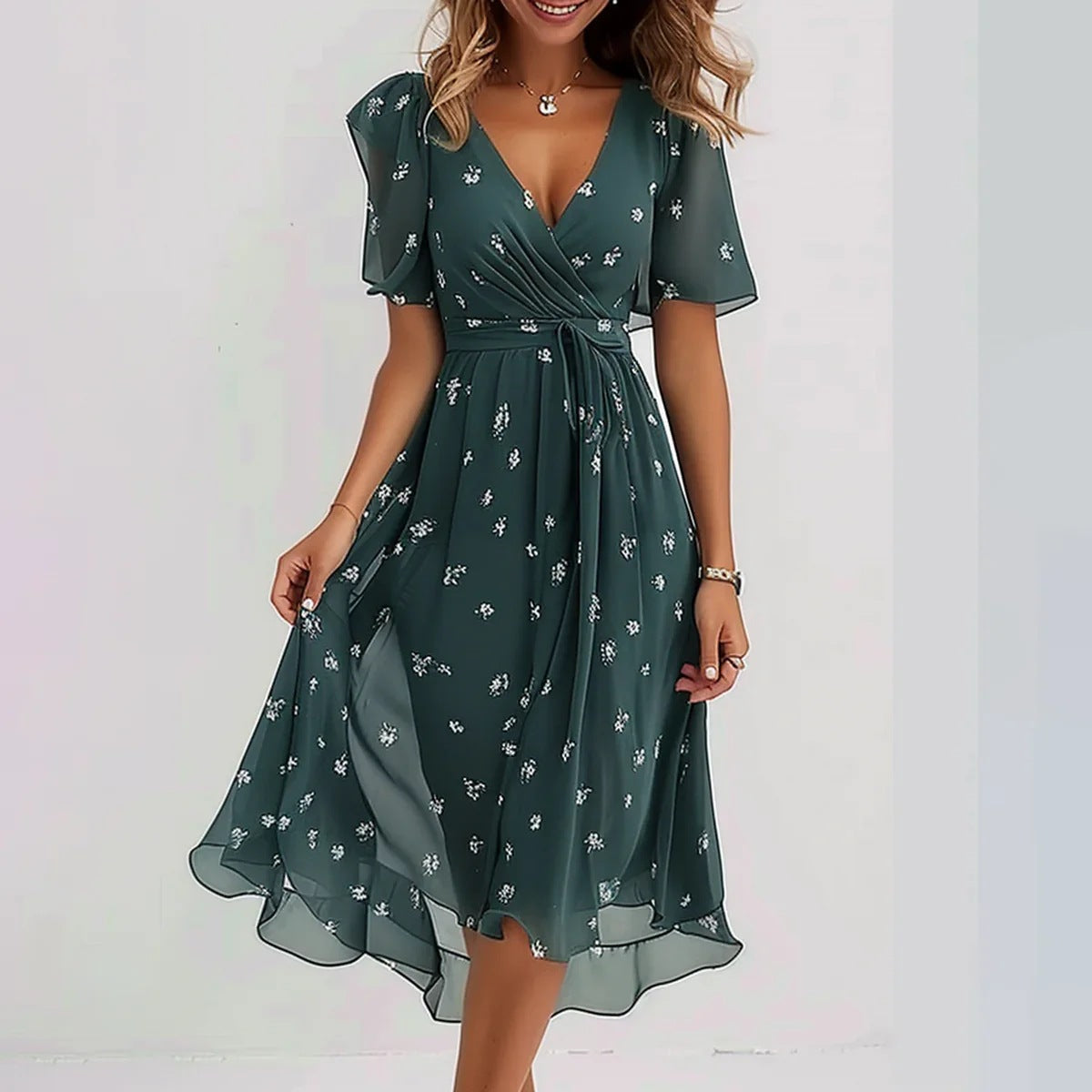 Grace | Elegant Short Sleeve Dress