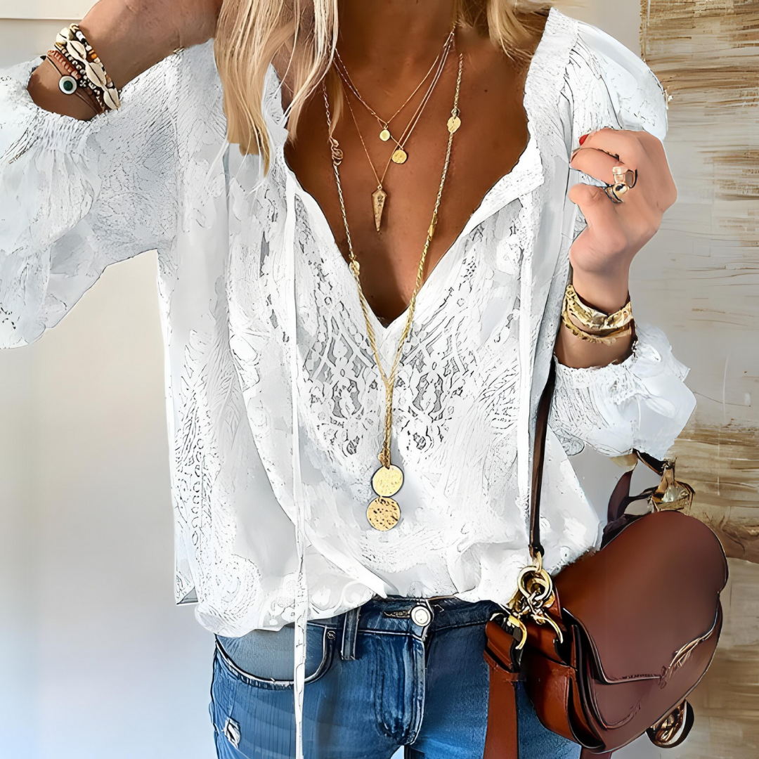 Ava | Crocheted Boho Blouse