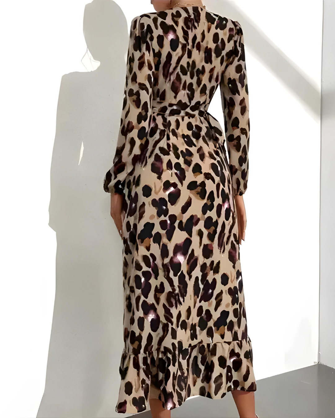 Edna | Elegant Leopard Print Dress