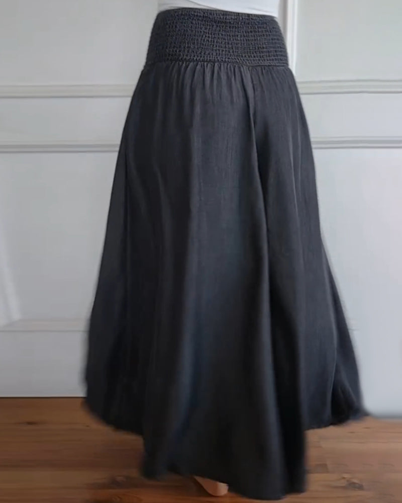 Elanor | Elastic Waist Wide Leg Pants