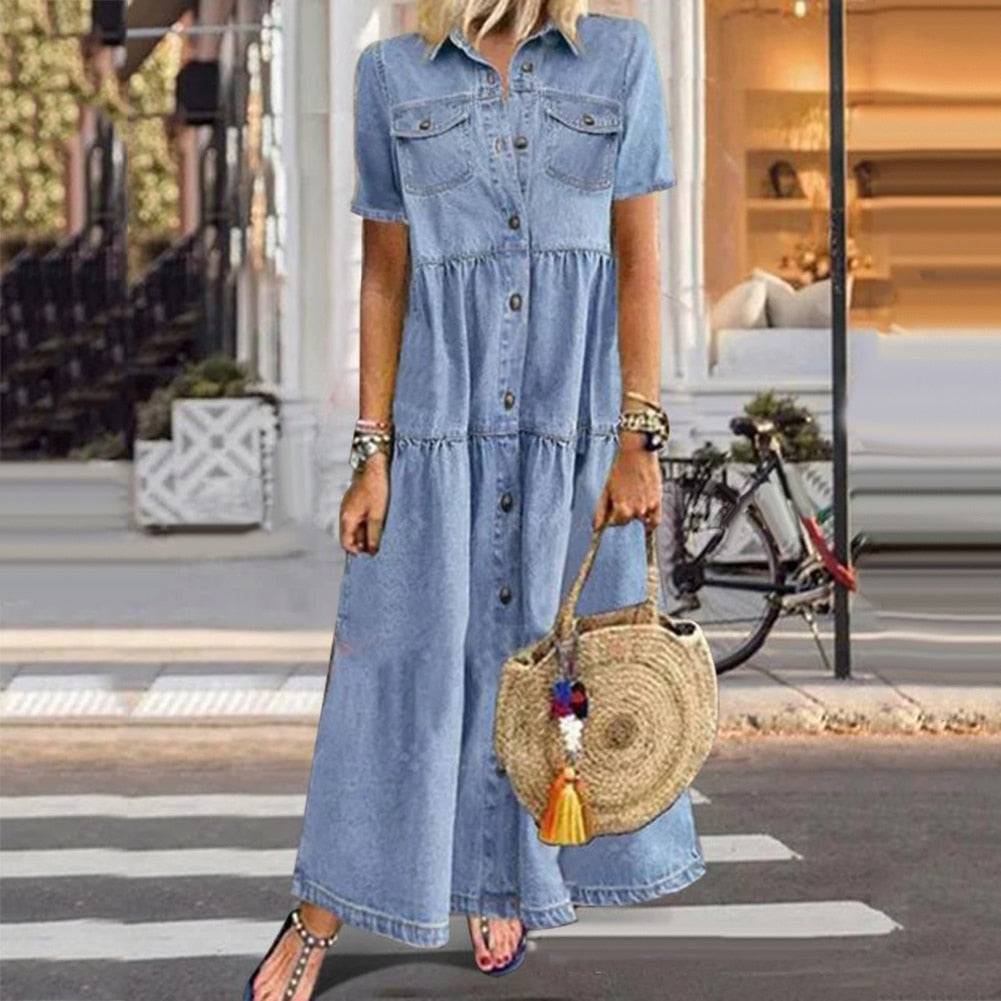 Kirsten | Classic Slimming Denim Dress