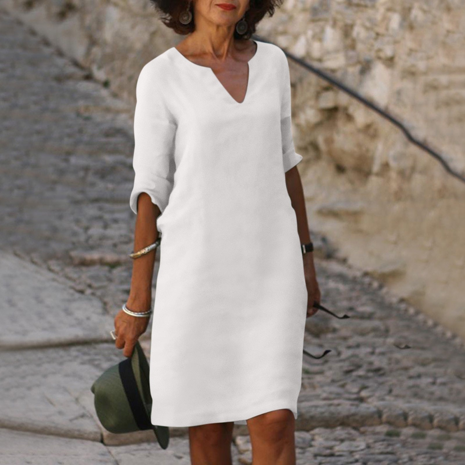 Shirley | Elegant V-Neck Dress