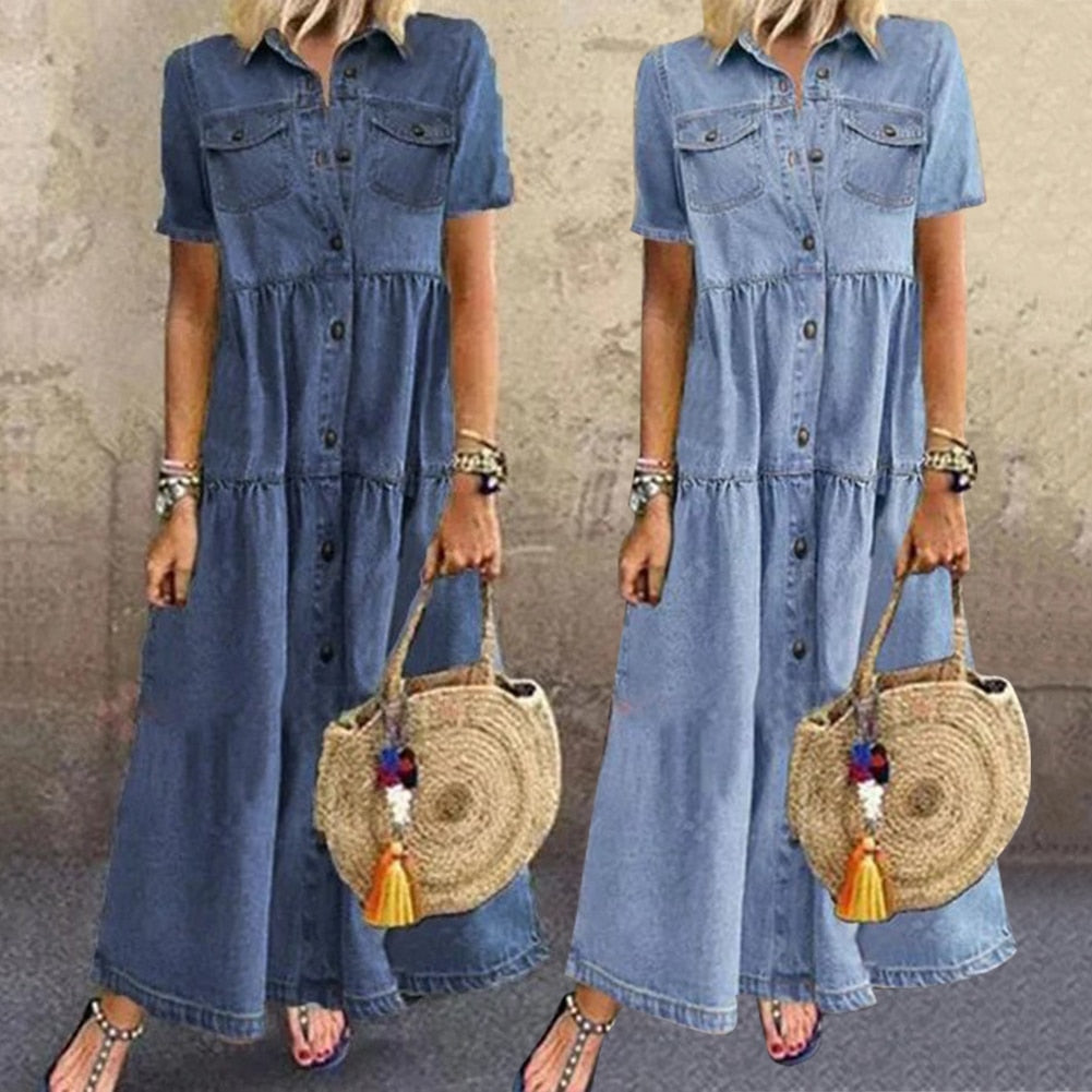 Kirsten | Classic Slimming Denim Dress