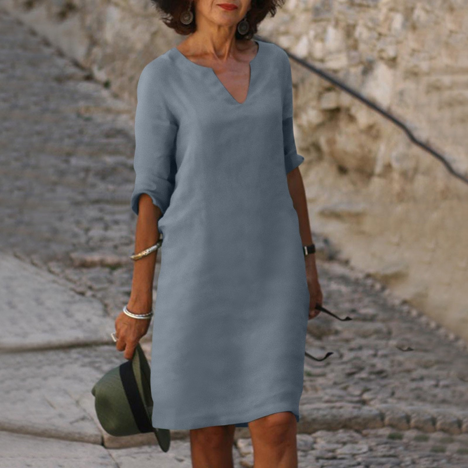 Shirley | Elegant V-Neck Dress