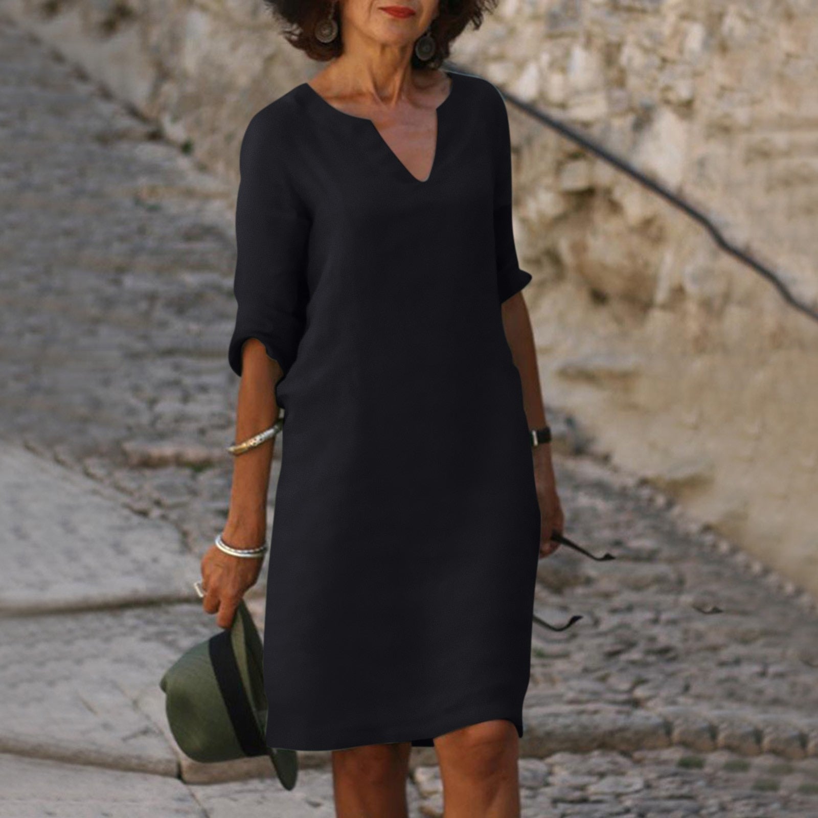 Shirley | Elegant V-Neck Dress