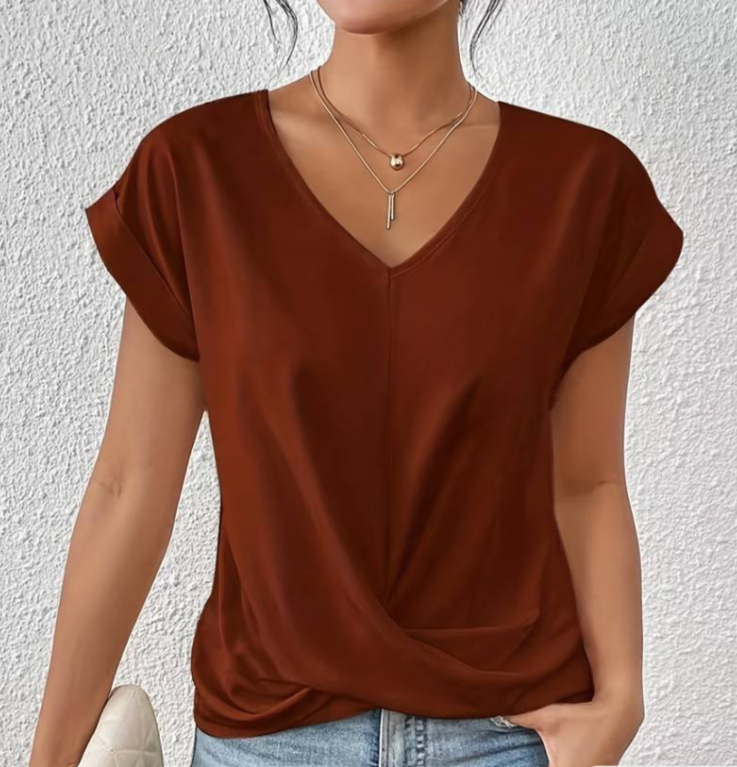 Sally - V-Neck Belly Covering Top