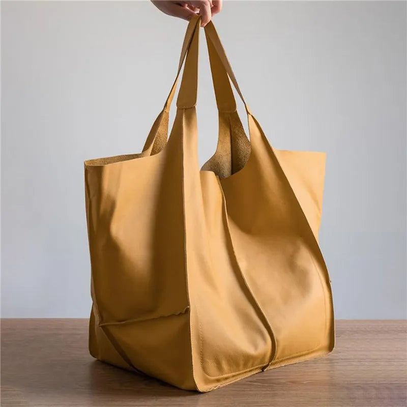 Millicent | Oversized Leather Tote Bag