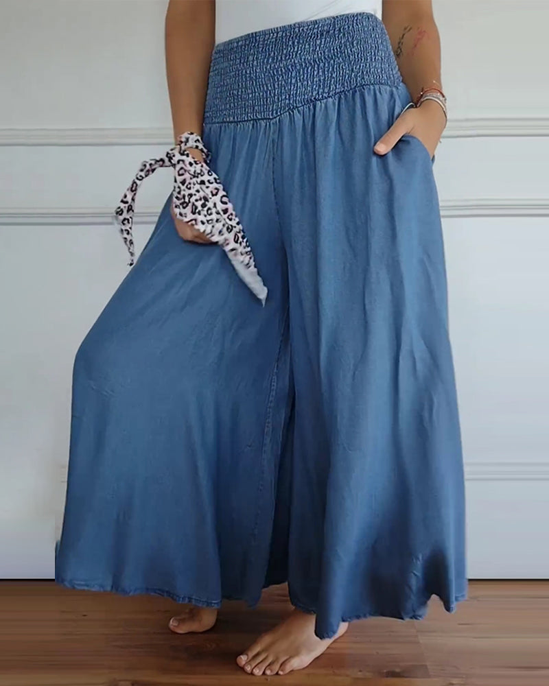 Elanor | Elastic Waist Wide Leg Pants